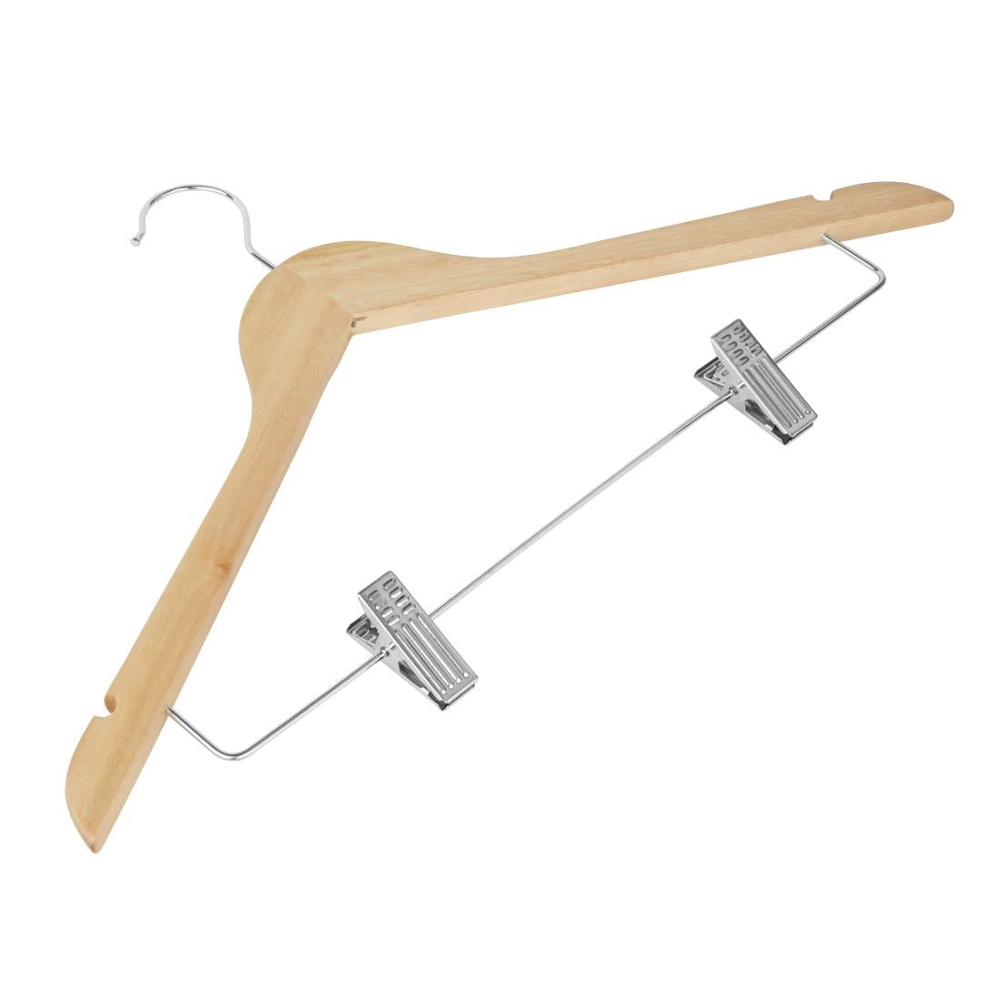 FU396 Bolero Houten Hanger Met Antislipclips (10 stuks)