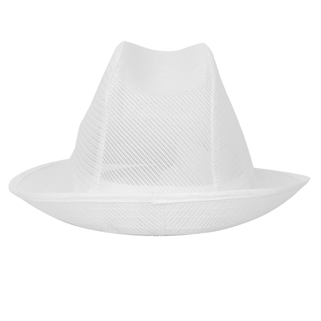 A653-M Trilby hoed met haarnetje wit M