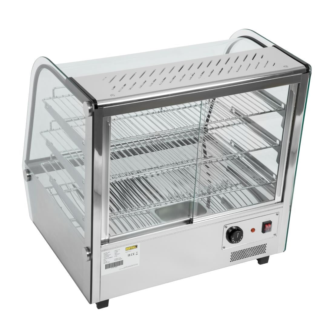 CD231 Buffalo warmhoudvitrine 120L 67(h) x 68,7(b) x 56,8(d)cm