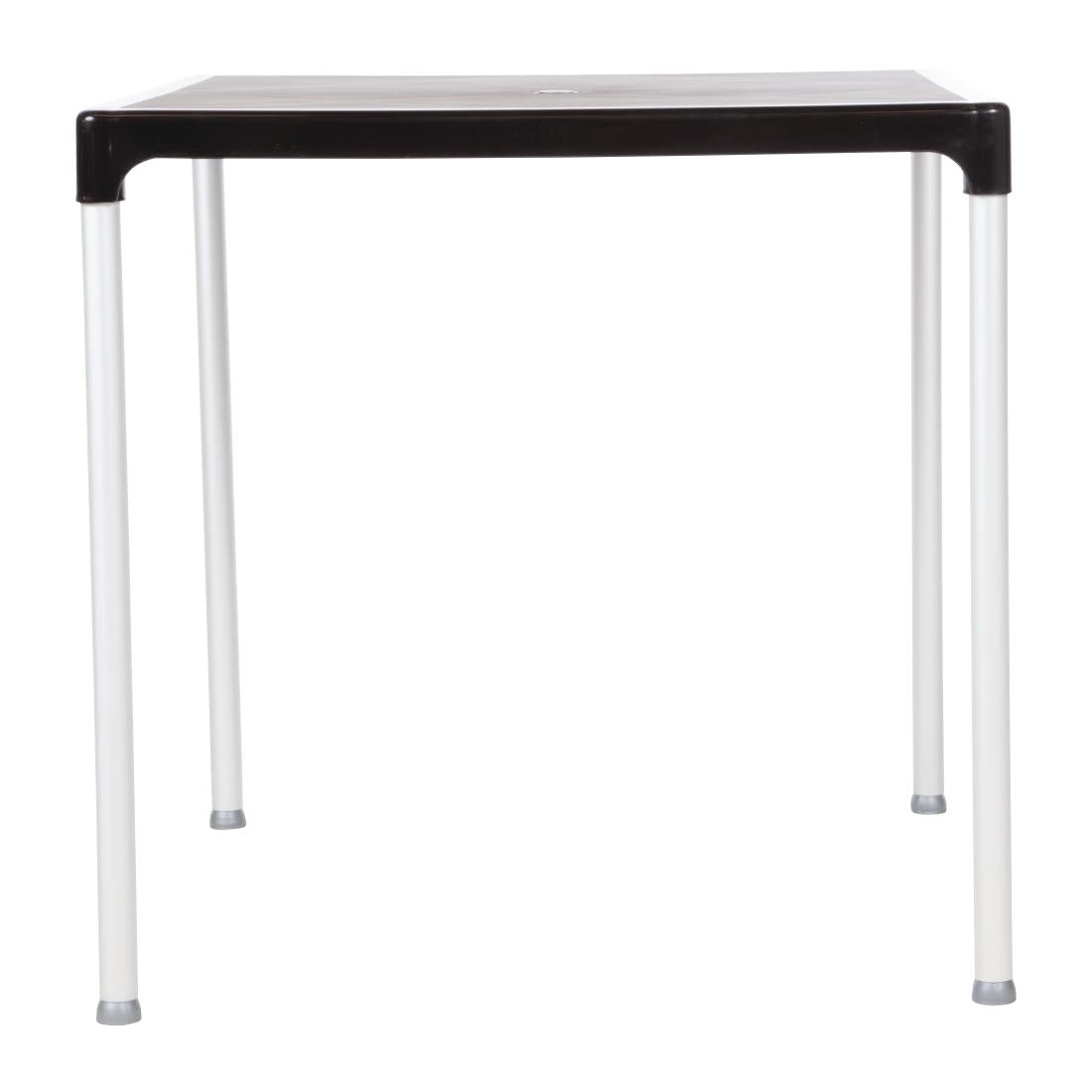 GJ970 Bolero vierkante horeca tafel met aluminium poten zwart 75cm