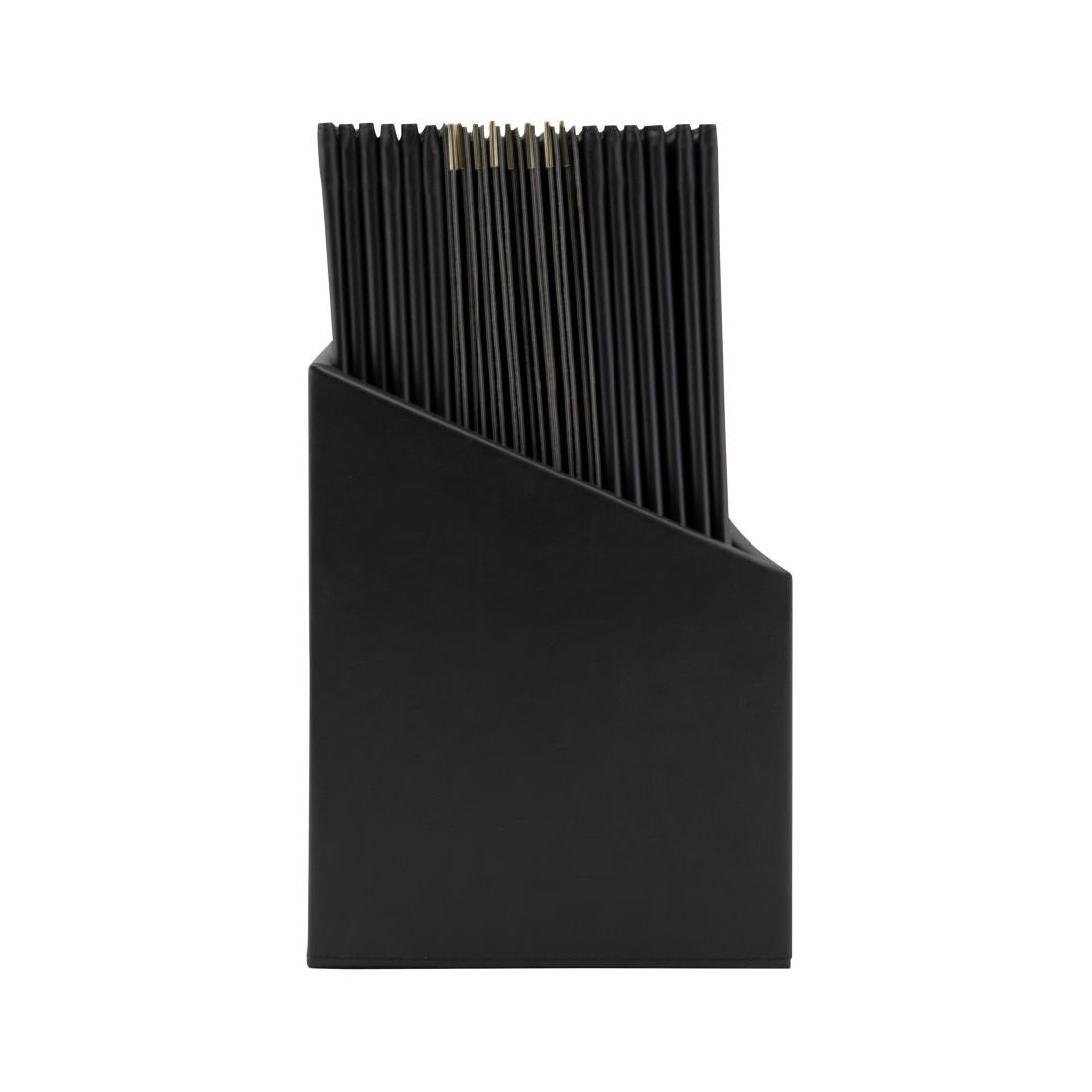 CU929 Securit Classic lederstijl 20 sets 4x A4 menukaarten in 1 doos (1 dubbele inleg inbegrepen)