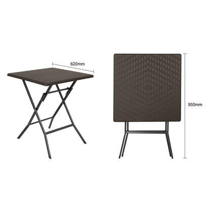 GR773 Bolero Vierkante Opvouwbare Tafel Bruin 620mm