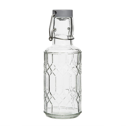 DN818 Olympia geo glazen waterfles met stop 380 ml (6 stuks)