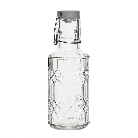 DN818 Olympia geo glazen waterfles met stop 380 ml (6 stuks)