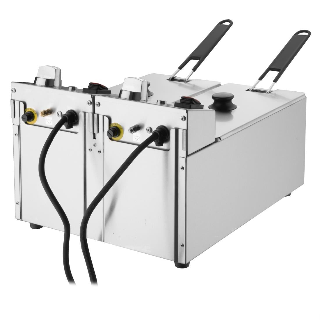CU615 Buffalo Dubbel Tank Dubbele Mand 2X3Ltr Aanrecht Friteuse 2X2Kw
