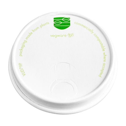 CF888 Vegware 79-Serie composteerbare koffiebeker deksels (1000 stuks)