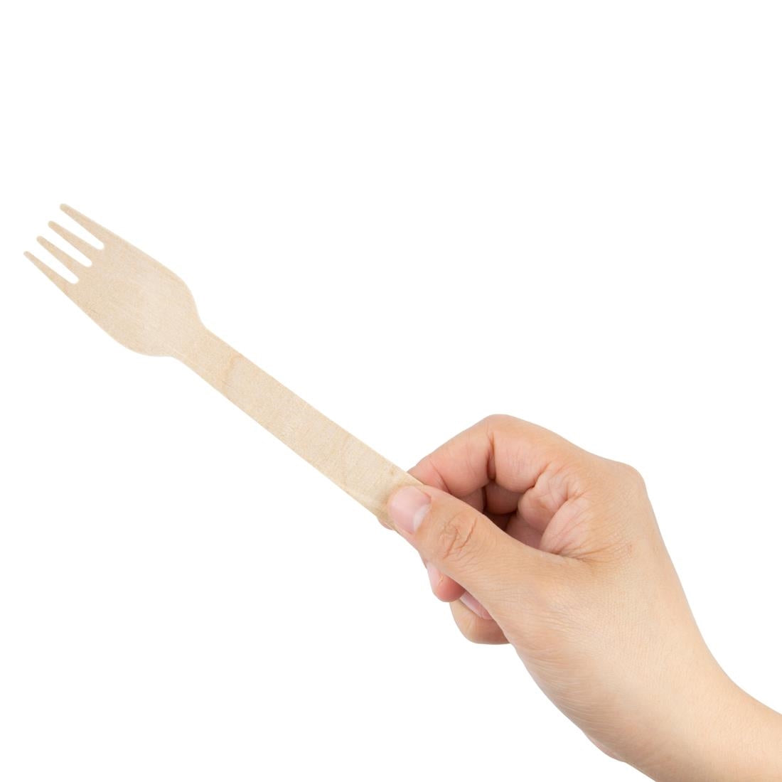CH083 Fiesta Compostable individueel verpakte houten vorkjes (500 stuks)