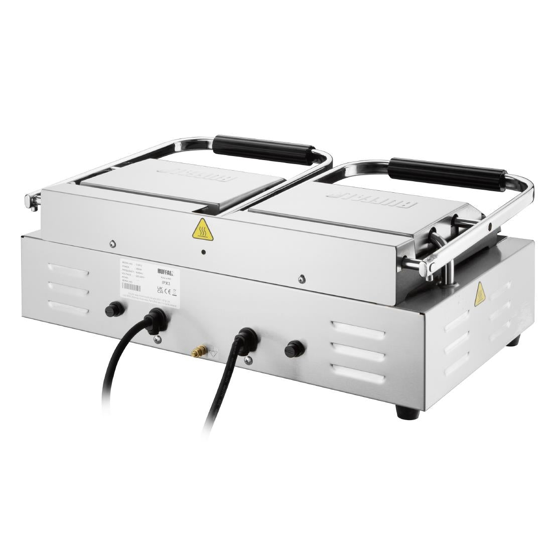 CU611 Buffalo Dubbele Contactgrill Geribbelde Platen