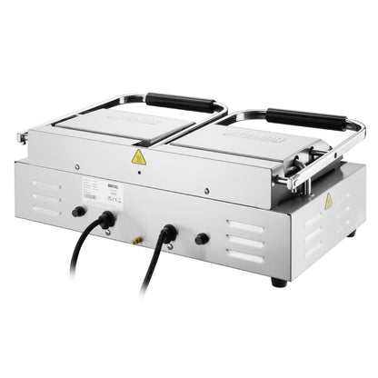 CU611 Buffalo Dubbele Contactgrill Geribbelde Platen