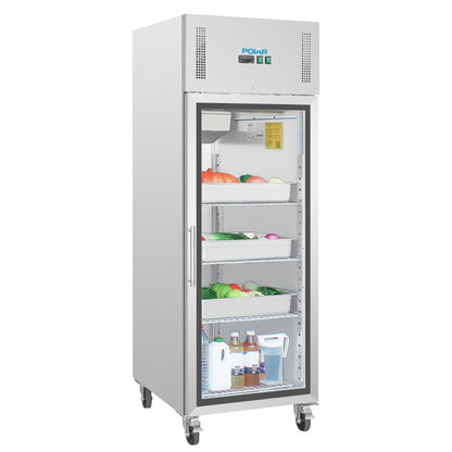 CW197 Polar G-serie Gastro 1-deurs koeling met glazen deur 600Ltr