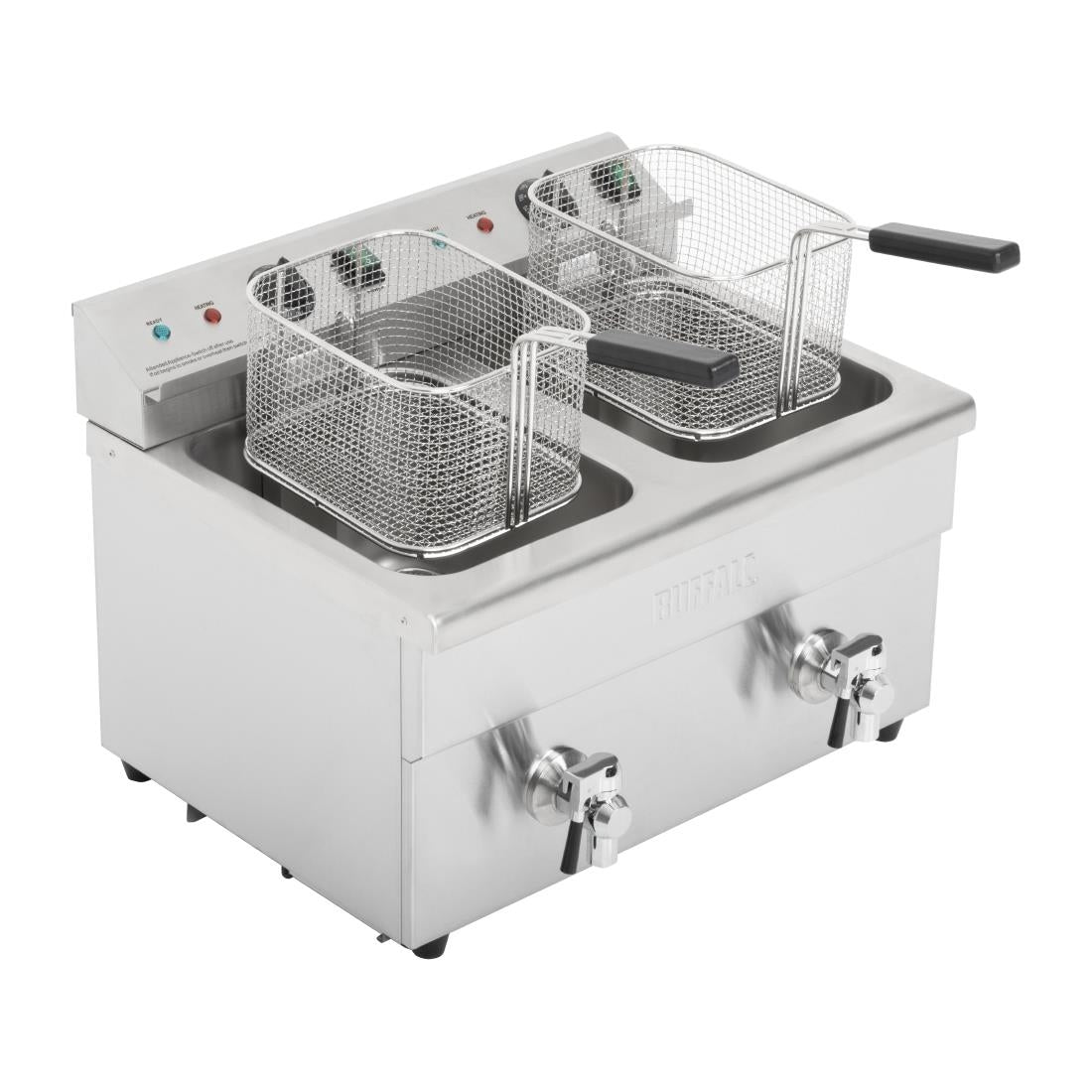 CT012 Buffalo dubbele inductie friteuse 2x 3000W