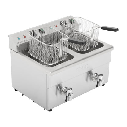 CT012 Buffalo dubbele inductie friteuse 2x 3000W
