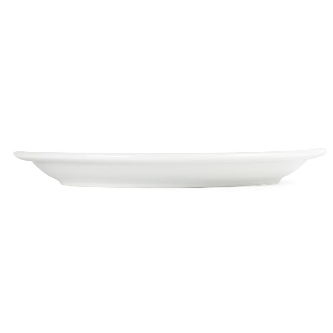 CB489 Olympia Whiteware Borden Met Smalle Rand 23cm (12 Stuks)