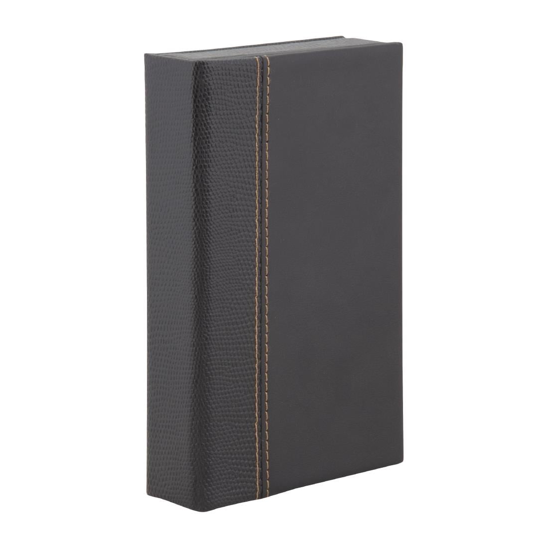 DP726 Securit trendy rekeningpresentator in leerstijl zwart