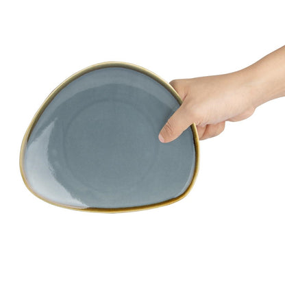 GP341 Olympia Kiln Driehoekige Borden Blauw 16,5cm (6 Stuks)