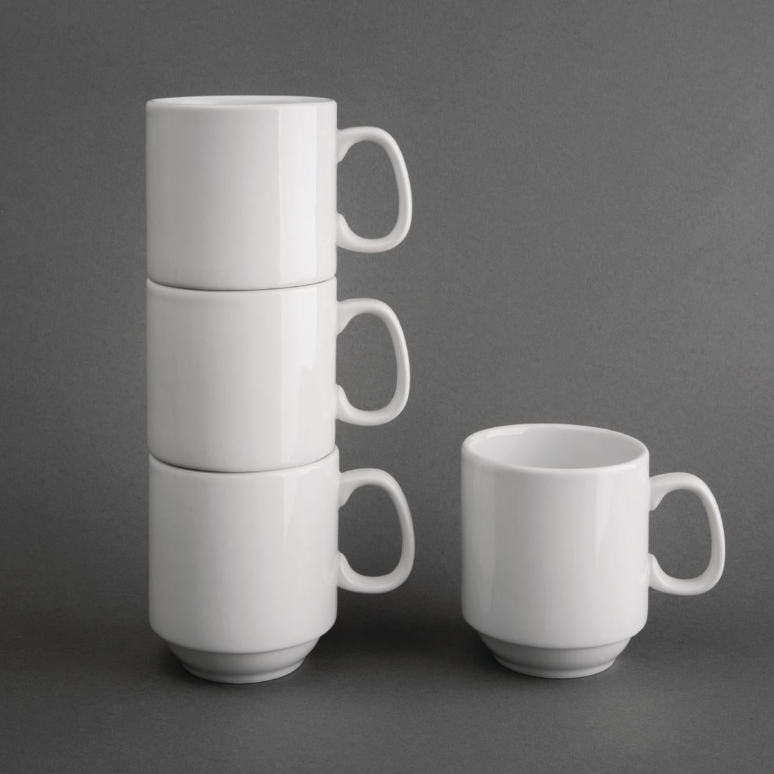 CB461 Olympia Whiteware stapelbare mok 28,4cl (12 stuks)