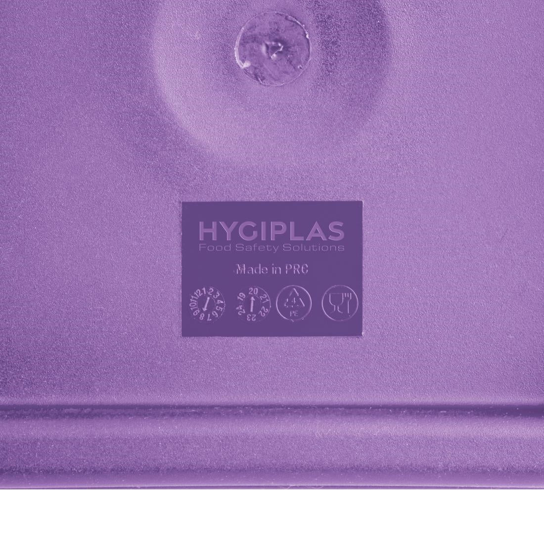 FX144 Hygiplas vierkante vershouddoos deksel, paars, medium