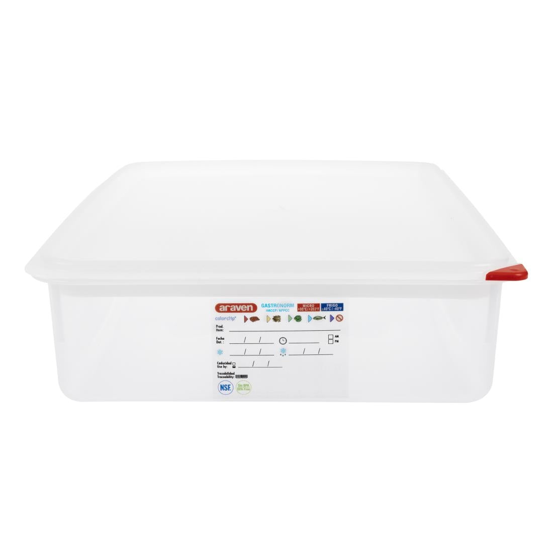 GL260 Araven GN 1/1 voedseldoos met deksel 13,7Ltr (4 stuks)