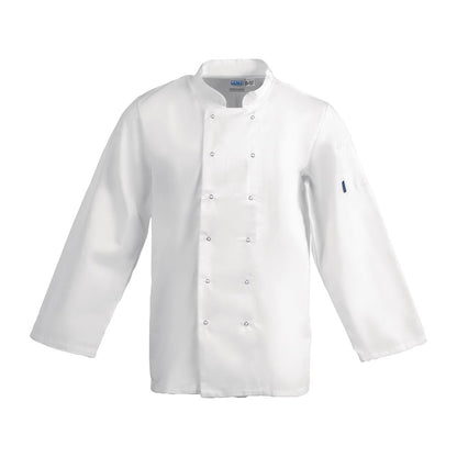 A134-L Whites Vegas koksbuis lange mouw wit L