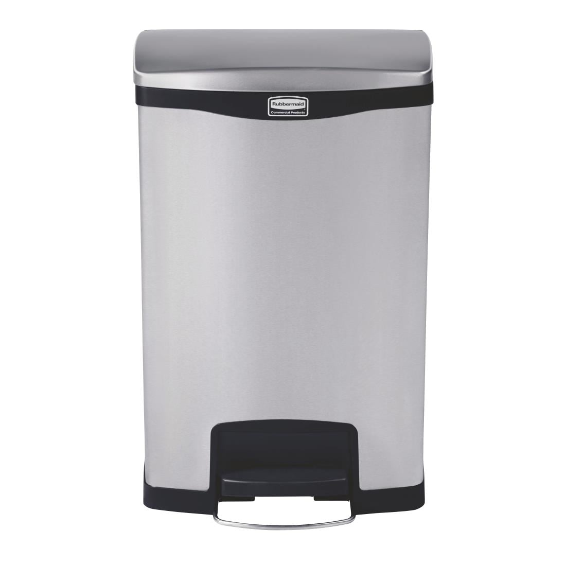 GE938 Rubbermaid Slim Jim Front Step pedaalemmer RVS 50Ltr