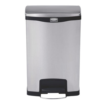 GE938 Rubbermaid Slim Jim Front Step pedaalemmer RVS 50Ltr
