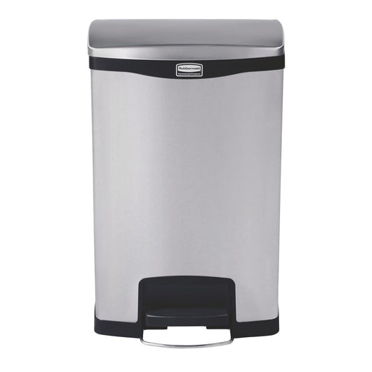 GE938 Rubbermaid Slim Jim Front Step pedaalemmer RVS 50Ltr