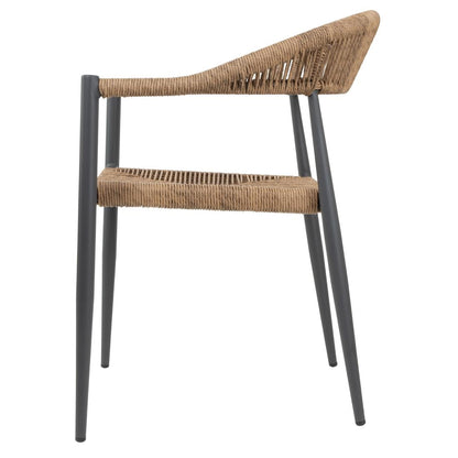 HZ591 Bolero Eden PE gevlochten rattan outdoor armstoelen naturel (4 stuks)