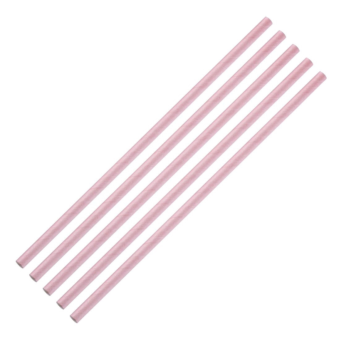 FB139 Fiesta Compostable composteerbare papieren rietjes roze (250 stuks)