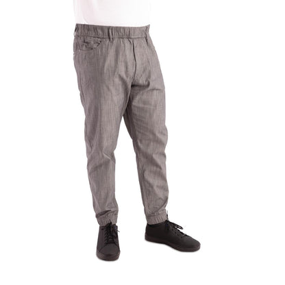 BB300-M Chef Works Urban Jogger 257 koksbroek zwart-wit fijn gestreept M