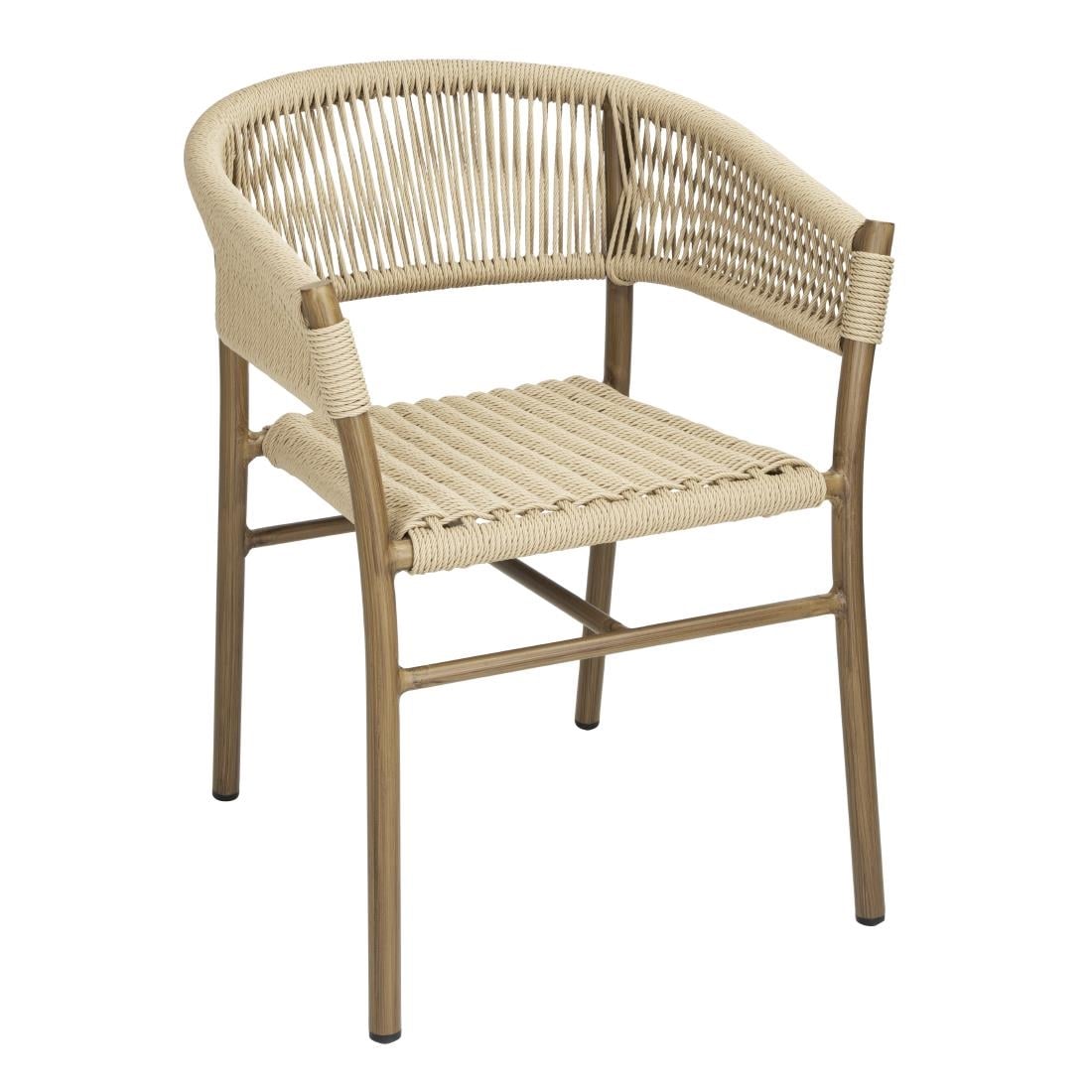 FU532 Bolero Florence Natuurlijk Touw Twist Rieten Stoelen (2 stuks)