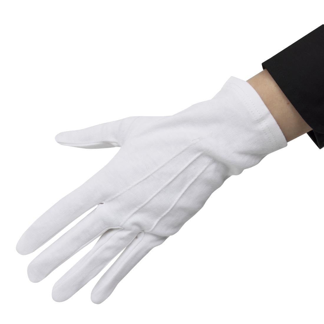A546-M Heren serveerhandschoenen wit M