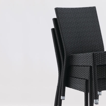 CF159 Bolero polyrotan stoelen antraciet (4 stuks)
