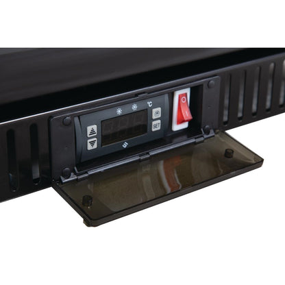 GL011 Polar G-serie laag model gekoelde bardisplay met klapdeur zwart 128L