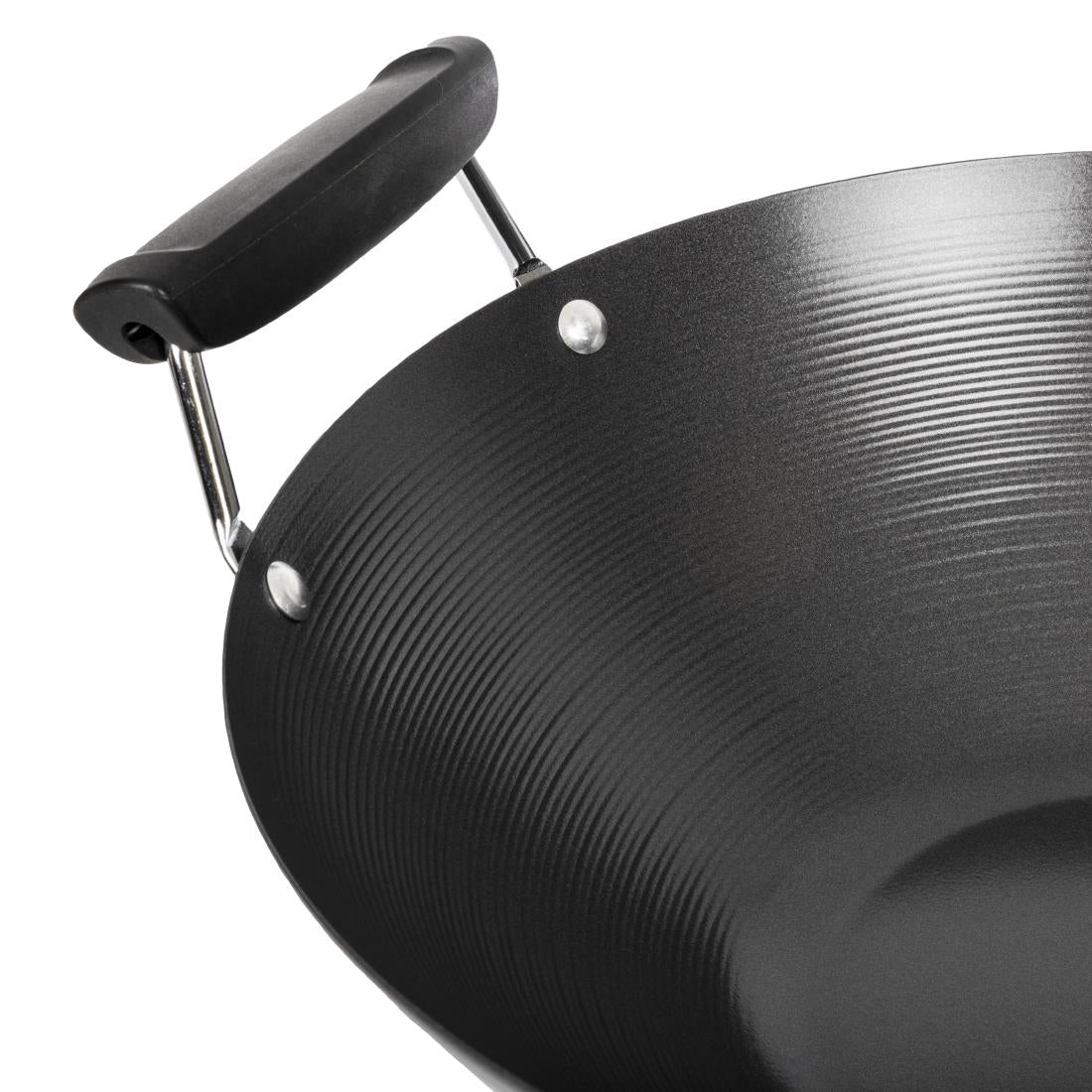K250 Anti-kleef inductie wok met platte bodem 35,5cm