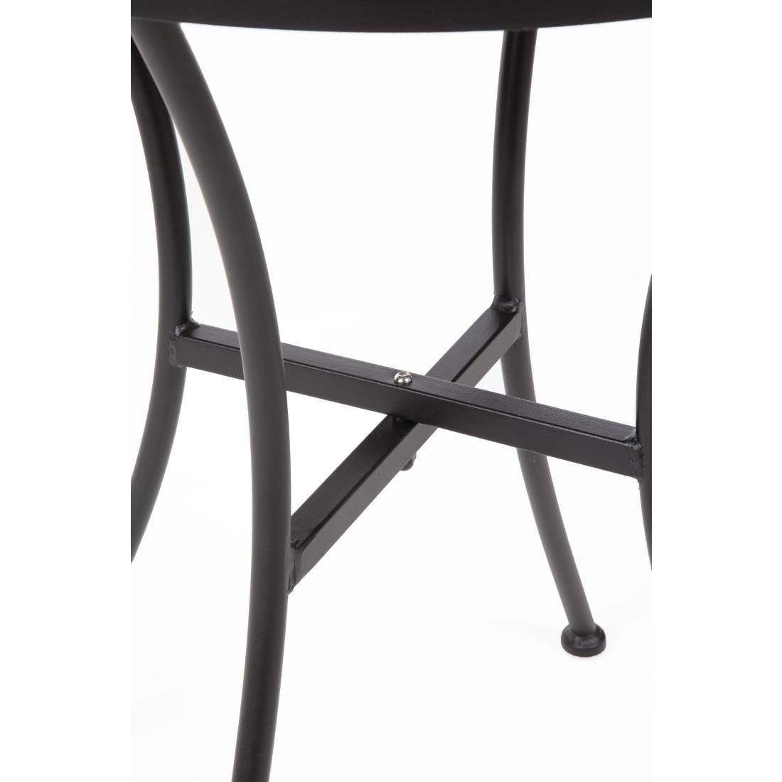 SA819 Bolero ronde stalen bistrotafel zwart 60cm (15 stuks)