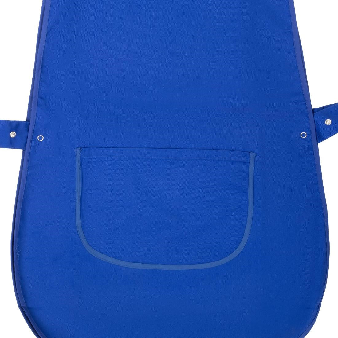 B043 Whites overgooierschort met zak royal blue