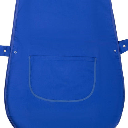 B043 Whites overgooierschort met zak royal blue