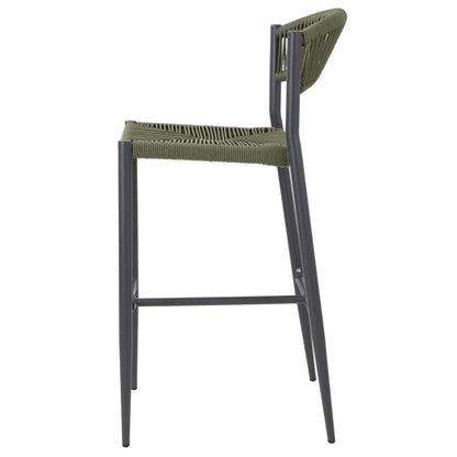 HZ595 Bolero Eden PE gevlochten rattan outdoor barkrukken groen (2 stuks)