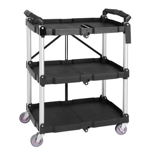CK113 Vogue 3-Laags Opvouwbare Trolley Zwart Klein
