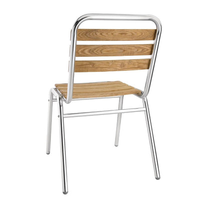 GK997 Bolero aluminium en essenhouten stoelen (4 stuks)