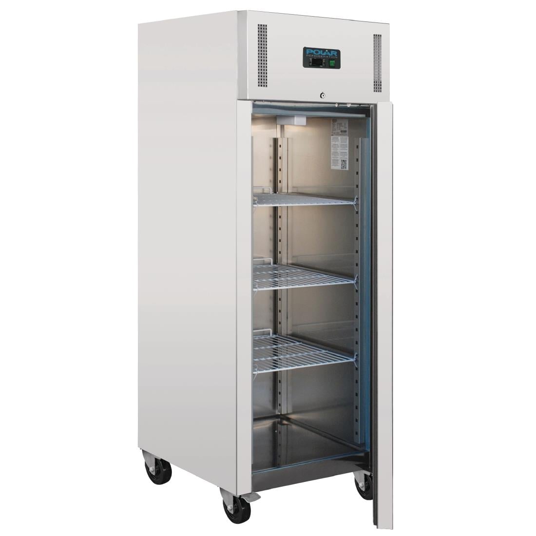 U632 Polar U-serie professionele 1-deurs koeling RVS 650Ltr