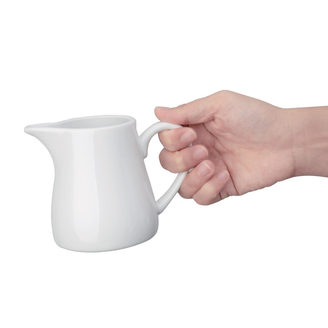 U821 Olympia Whiteware melkkannetjes met handvat 30,5cl (6 stuks)