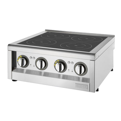 FU219 Buffalo 600 Serie 4 Zone Inductiekookplaat 2 x 3Kw. Let Op: Alleen Aanrechtmodel. Onderkast Wordt Apart Verkocht.