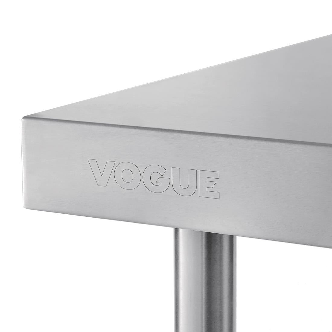 T380 Vogue RVS werktafel met achteropstand 90x90x60cm