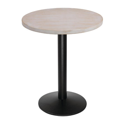 DY729 Bolero voorgeboord rond tafelblad vintage wit 600mm