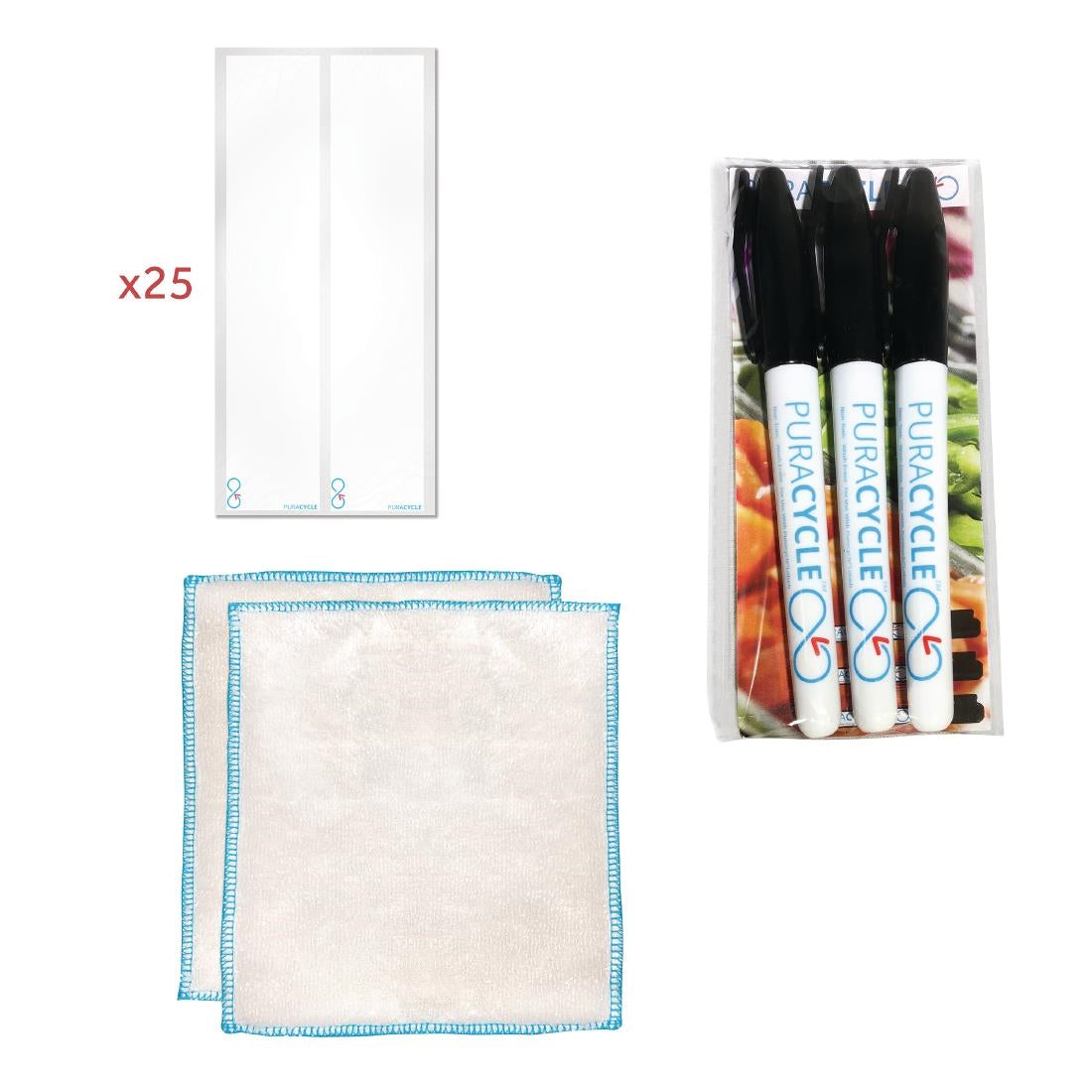 SA492 Puracycle set herbruikbare blanco flesetiketten