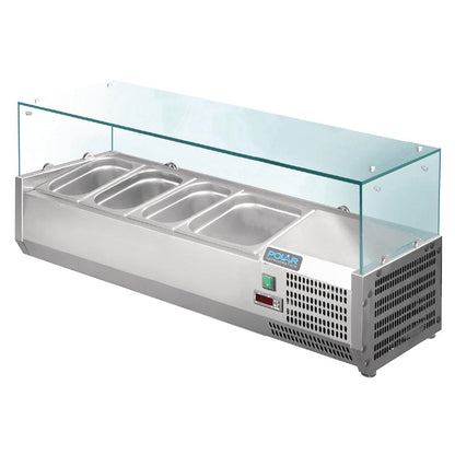 GD875 Polar G-serie opzetkoelvitrine 3x GN 1/3 en 1x GN 1/2