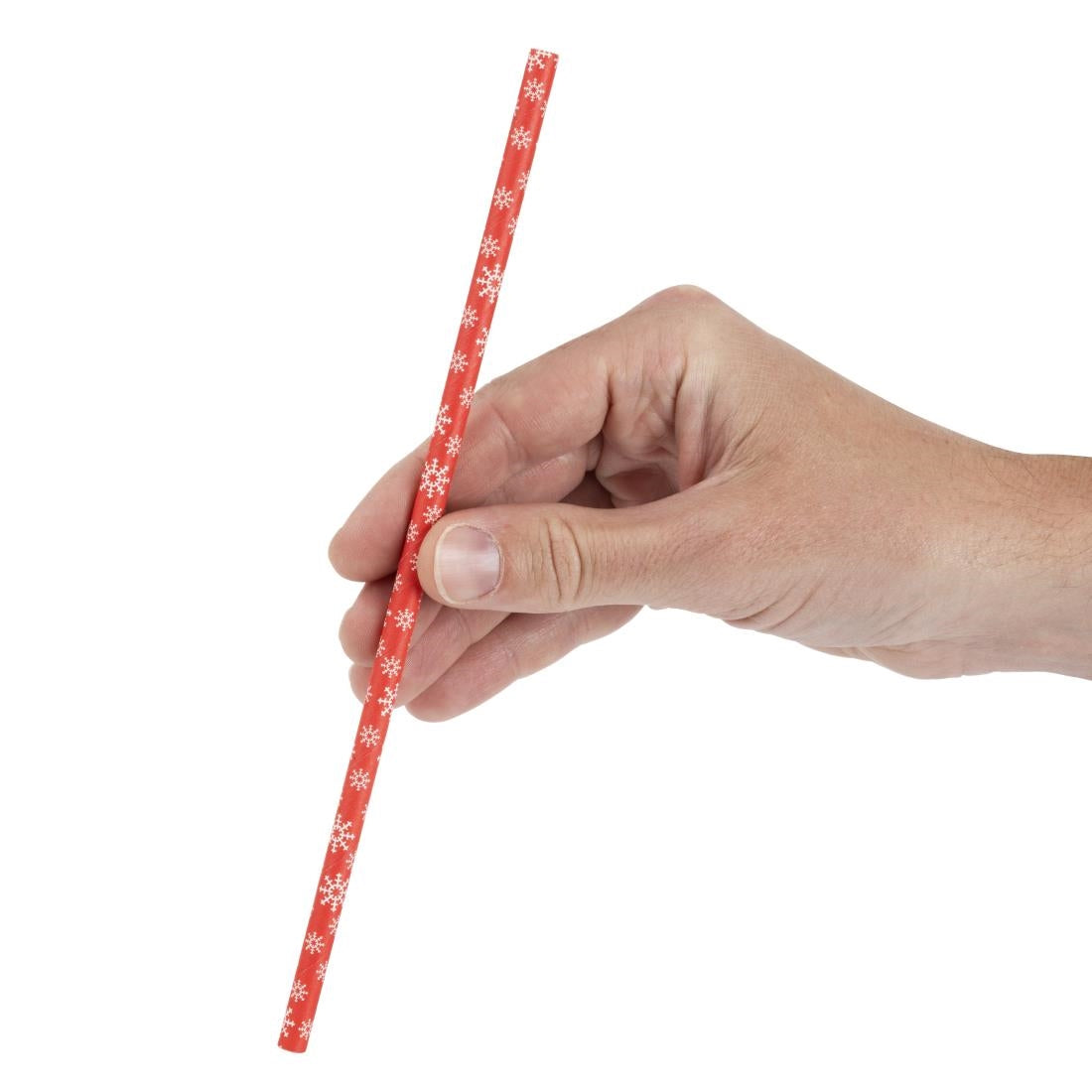 HS983 Fiesta Composteerbare Sneeuwvlok Papieren Rietjes 210mm (250 stuks)