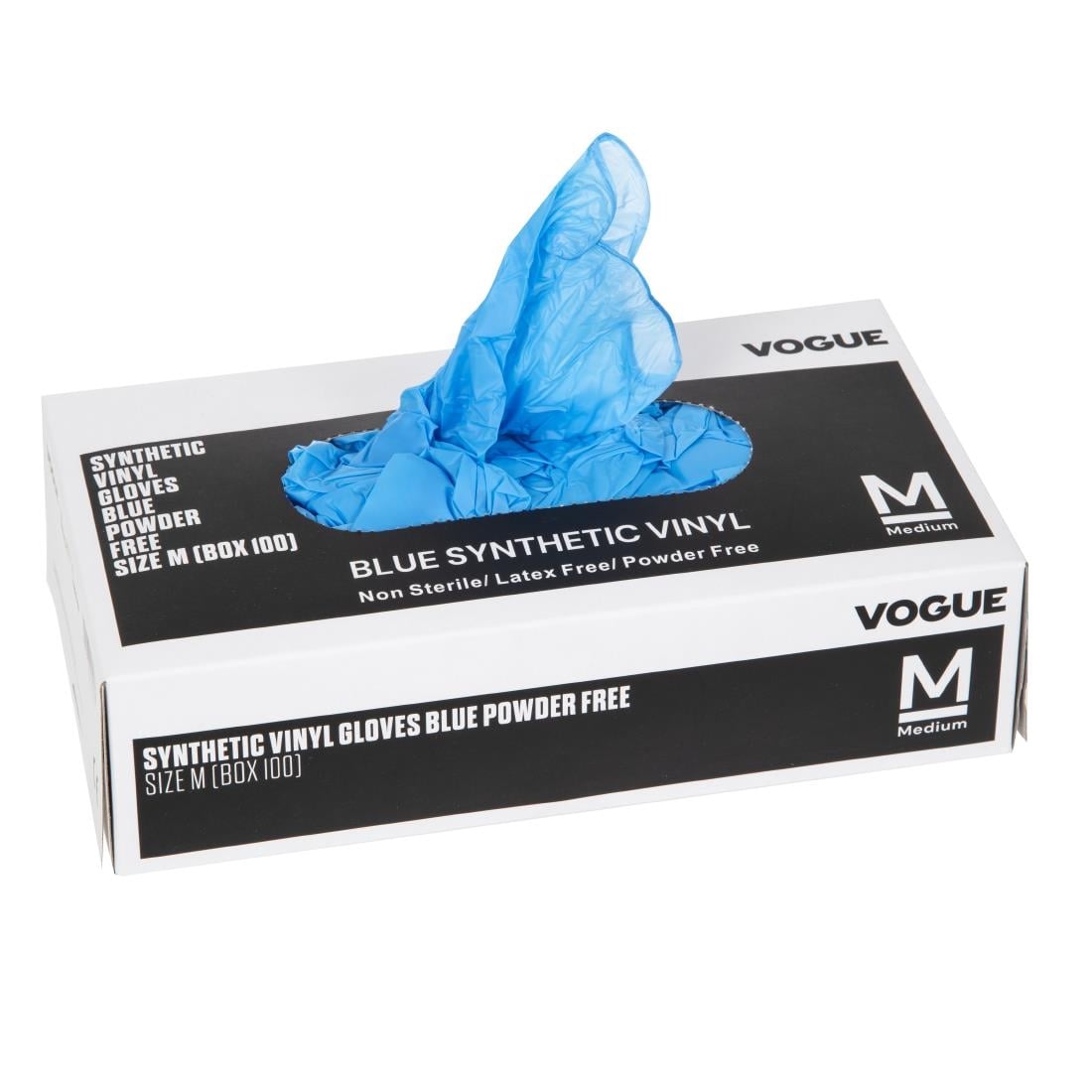 CF403-M Hygiplas vinyl handschoenen blauw poedervrij M (100 stuks)