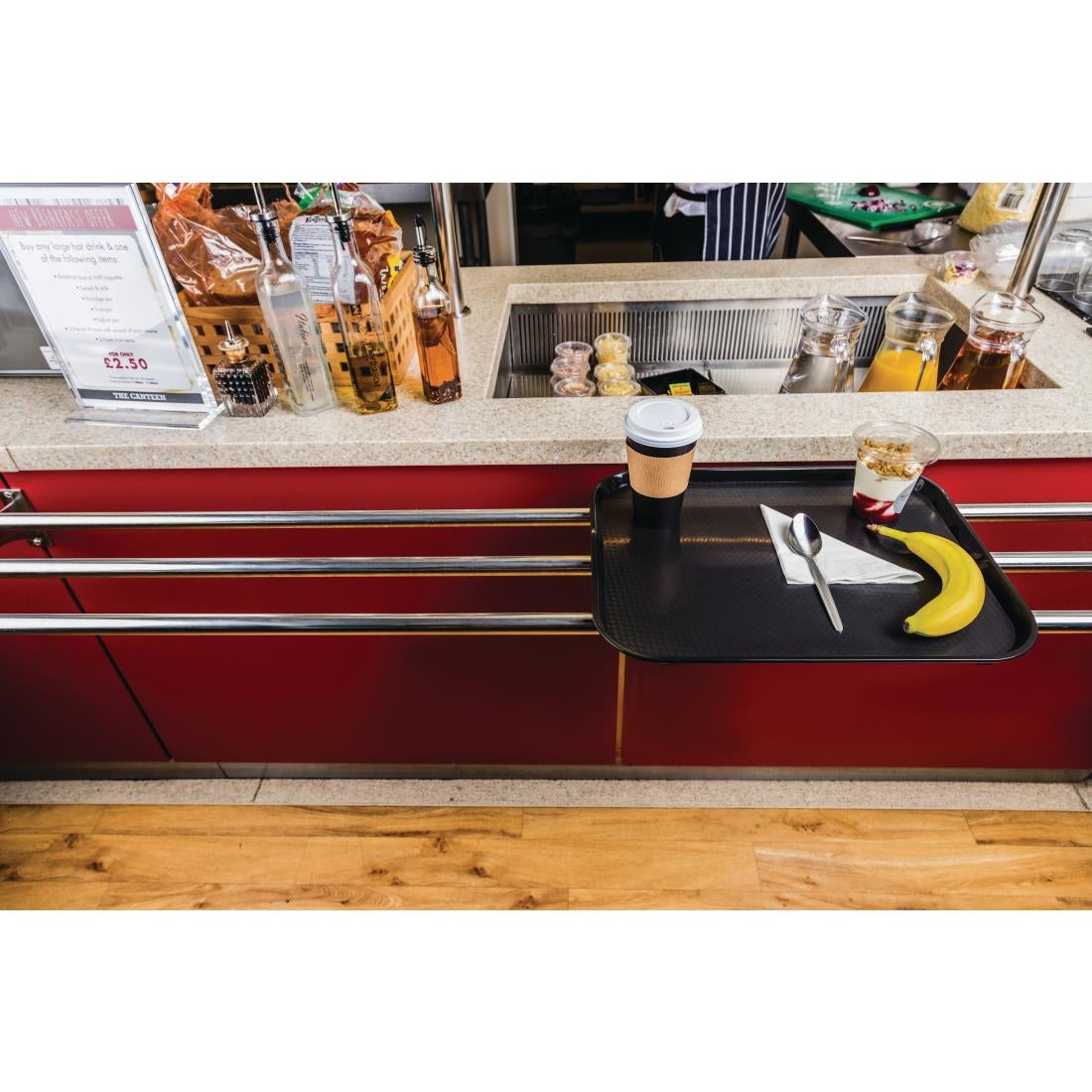 P501 Olympia Kristallon polypropyleen dienblad zwart 305x415mm